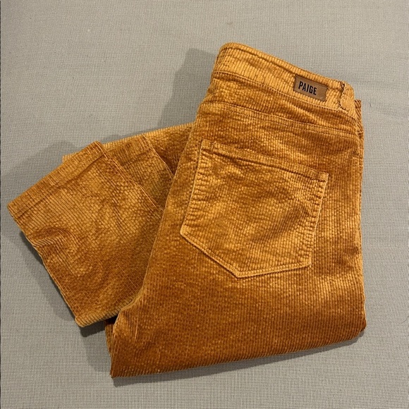 PAIGE Pants - Paige Orange Rust Hoxton Corduroy Cropped Cords Women's Size 28